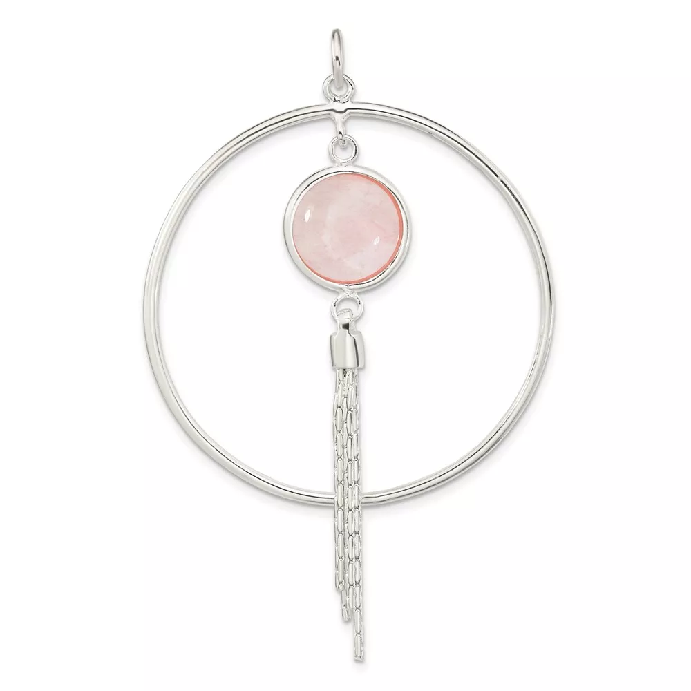 Sterling Silver Polished Dyed Agate Fancy Dangle Pendant