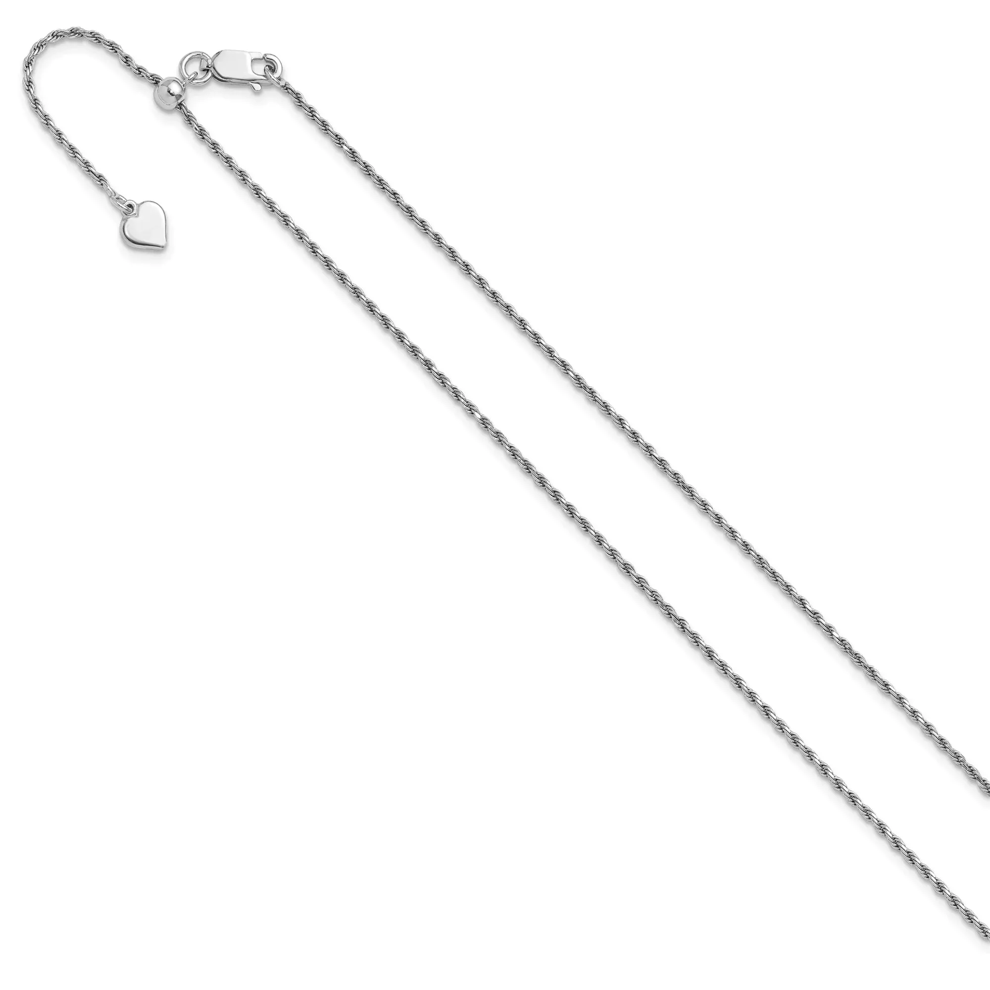 Sterling Silver Rope Chain Necklace, 1.4 mm