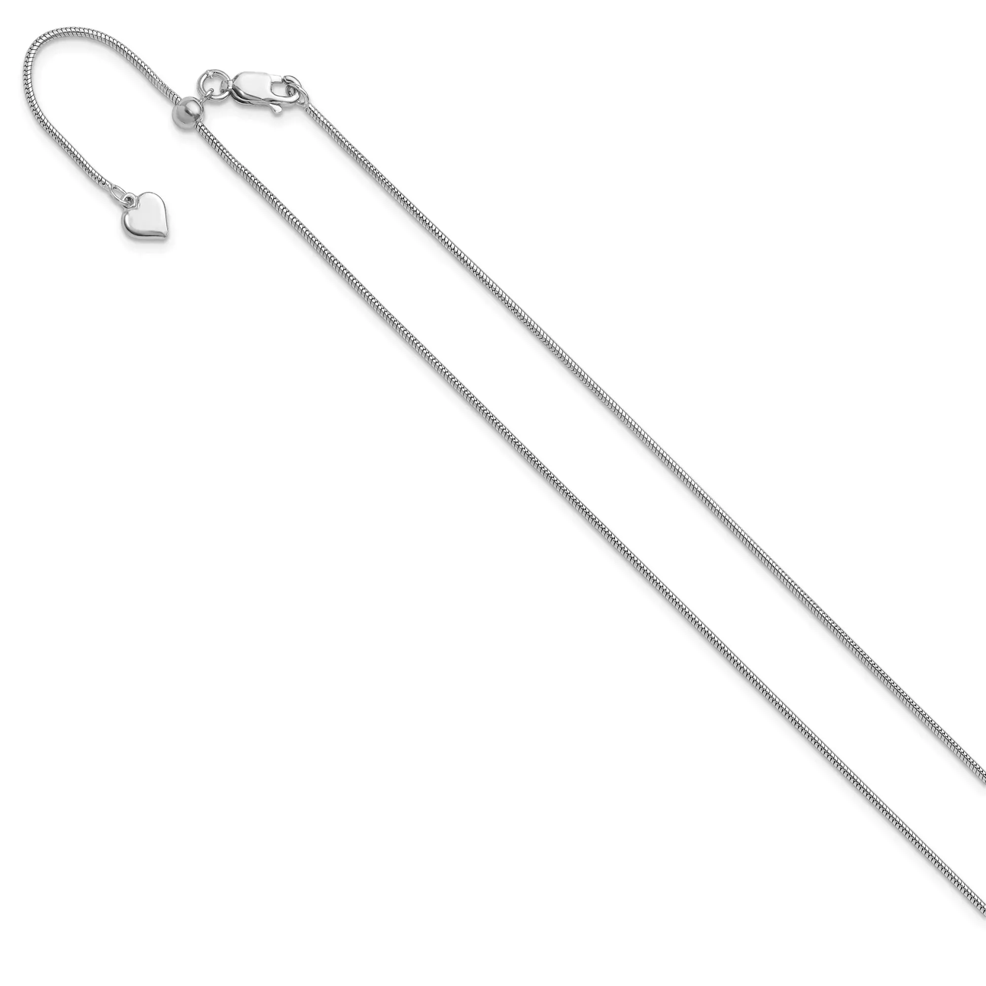 Sterling Silver Snake Chain Necklace, 1.1 mm