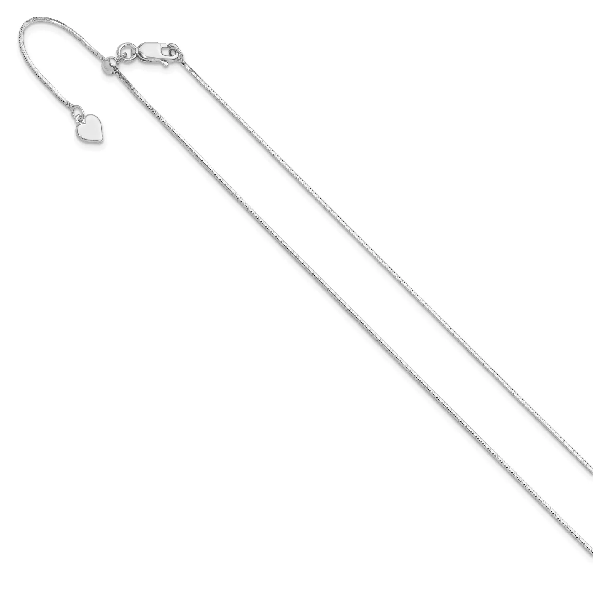 Sterling Silver Snake Chain Necklace, 1 mm