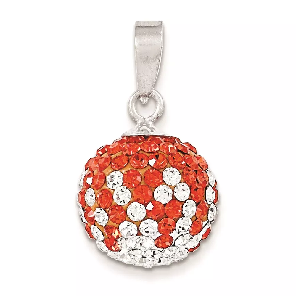 Sterling Silver Swarovski Elements Ball Pendant