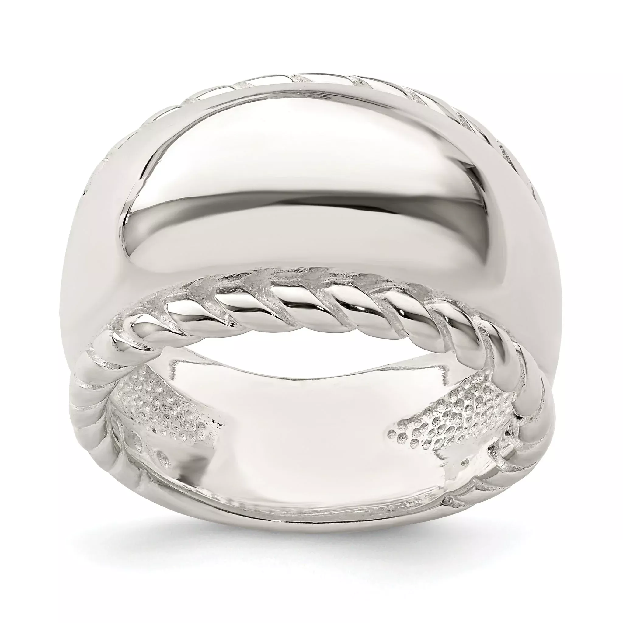 Sterling Silver Twisted Dome Ring