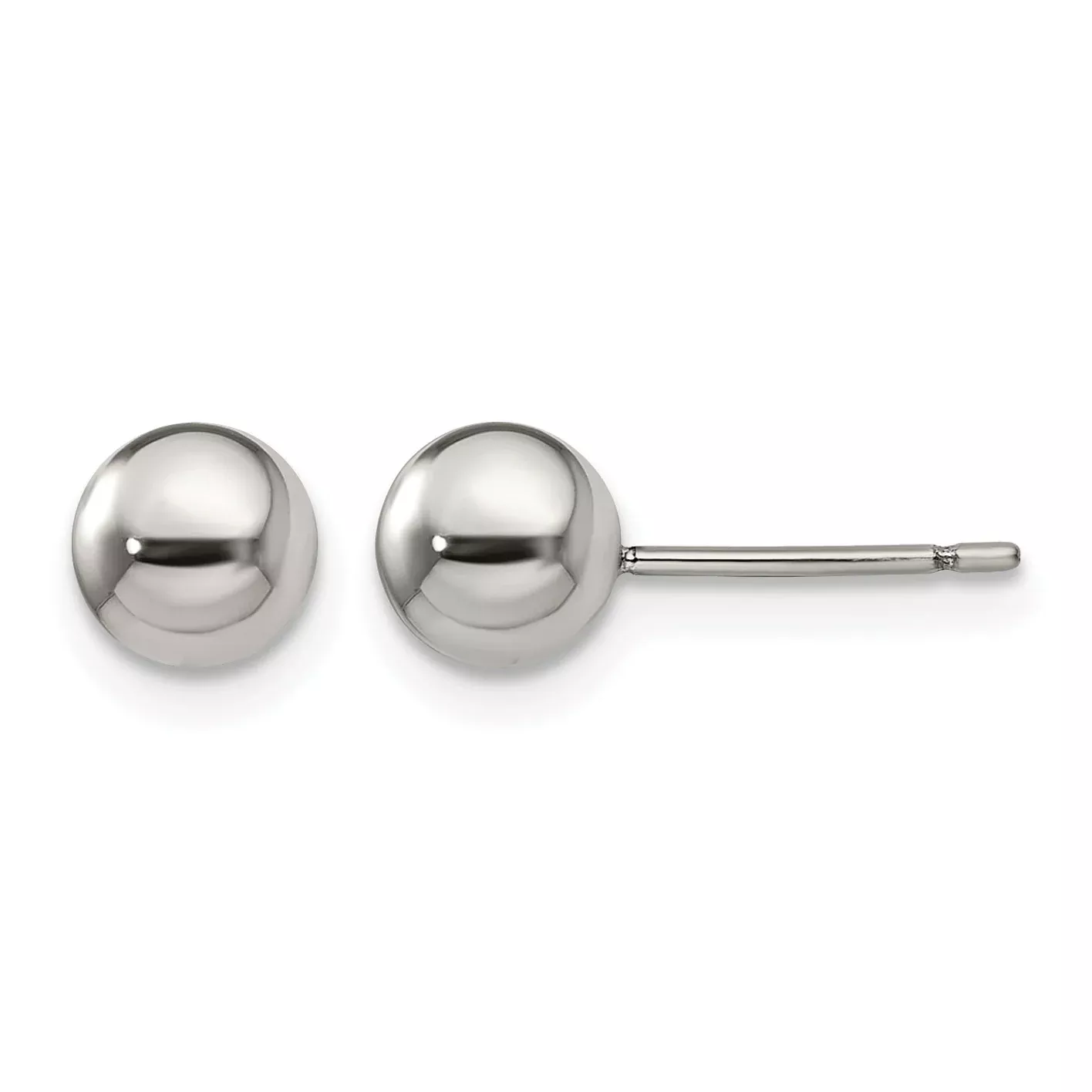 Titanium Polished Ball Earrings