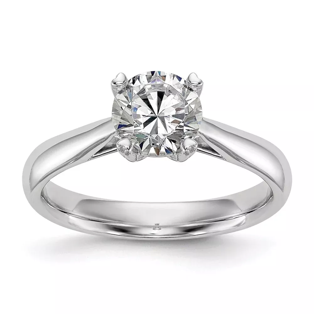 True Origin 14k White Gold 3 /4 Ct. Certified Lab Grown Diamond VS /SI+ G+ Round Solitaire Engagement Ring